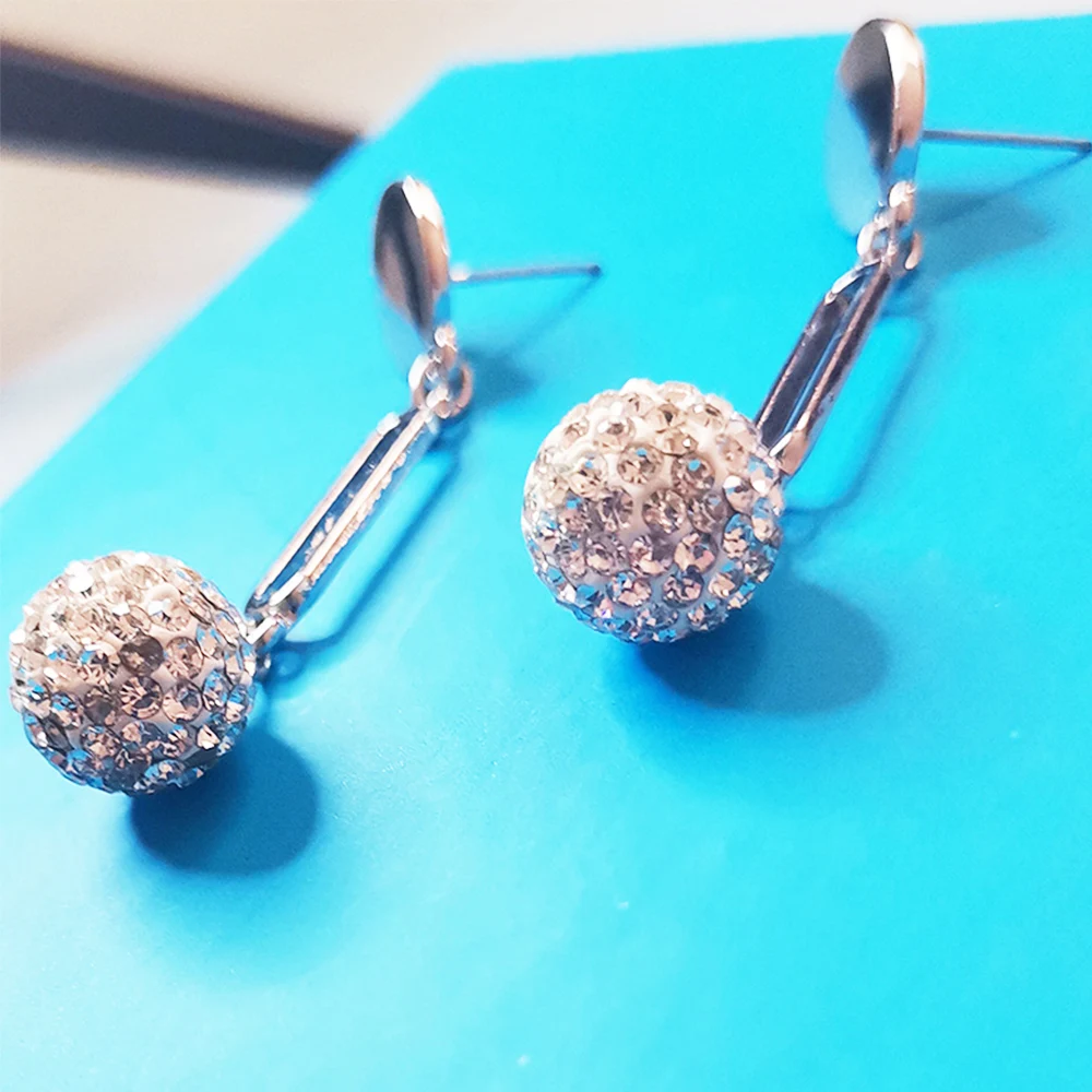 

Studs Earrings Shinning White Ball Women Girls gift Geo Statement for daily use or party use jewelry