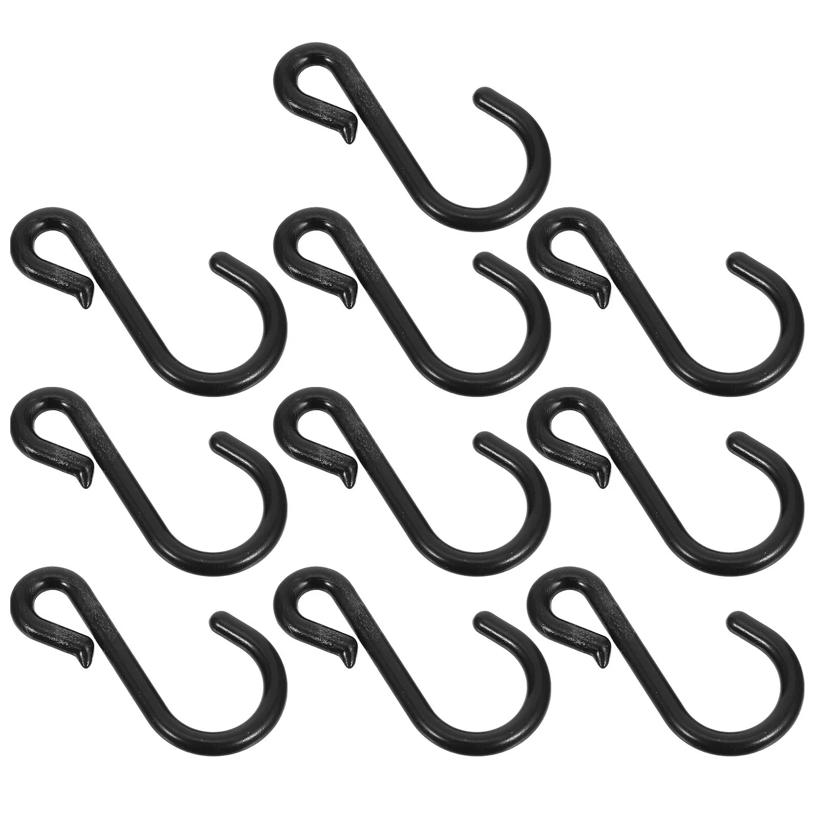 

10Pcs Plastic Chain S Hooks 6Mm Heavy Duty Safety Cone Connector for Parking Barrier Traffic Control Emergency Roadway