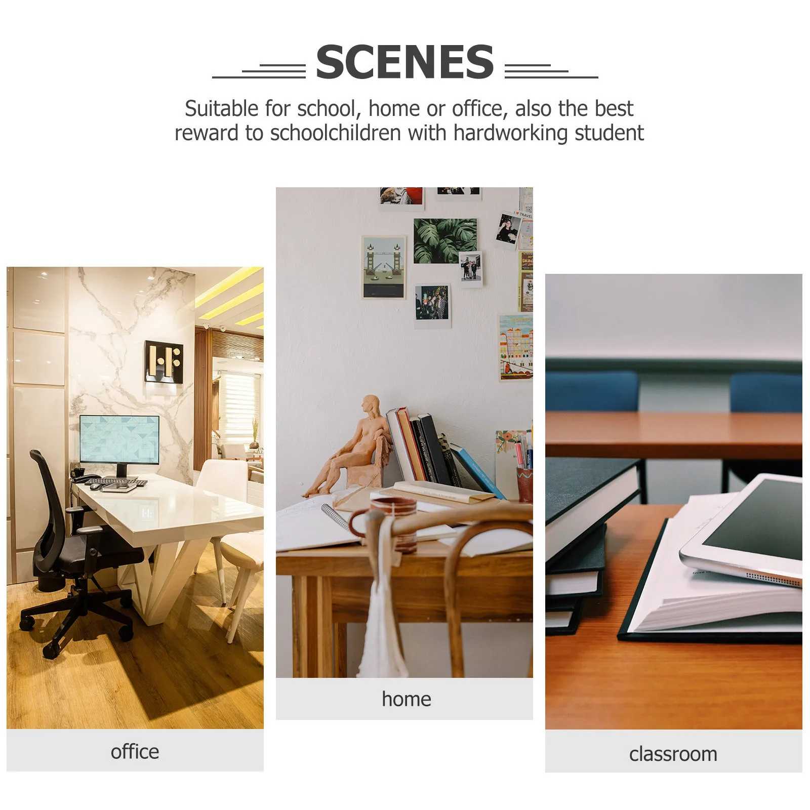 

UTHCLO Plastic Desk Stapler Handheld Stapling Tool for Office School Supplies Smooth Fastener