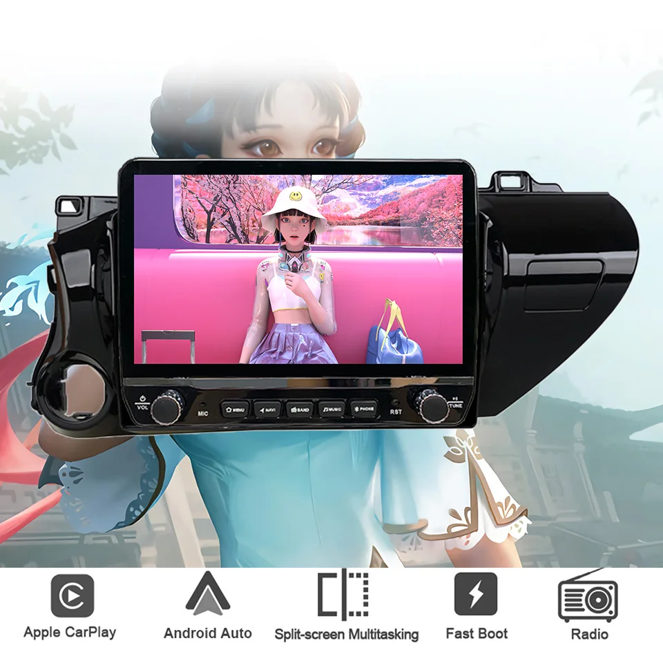 2Din Android 13 Autoradio multimedialny Tablet dla Toyota Hilux 2015 - 2020 GPS wideo DVD odtwarzacz muzyczny inteligentny system samochodowy