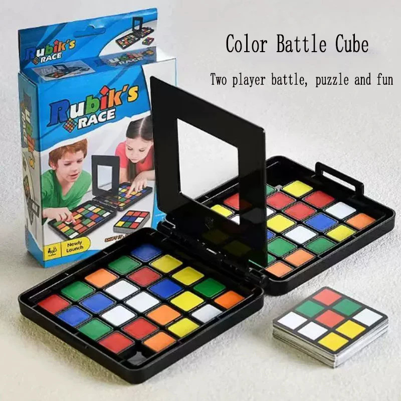 2025Kids Color Battle Square Race**Gra Planszowa dla Dzieci**Gra Rodzinna**Puzzle na Biurko Edukacyjne Zabawki Antystresowe**