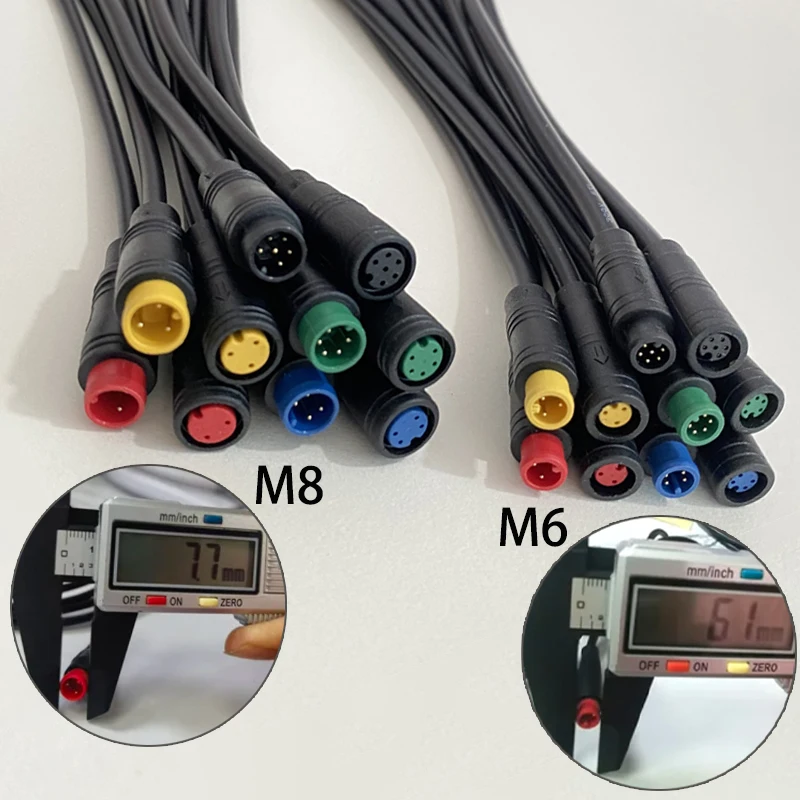 M6 M8 2/3/4/5/6-poliger Julet Stecker/Buchse Elektro-E-Bike Verbindungsstecker Kabel Signal Sensor Wasserdichter Roller-Kabelverbinder – Detail 4