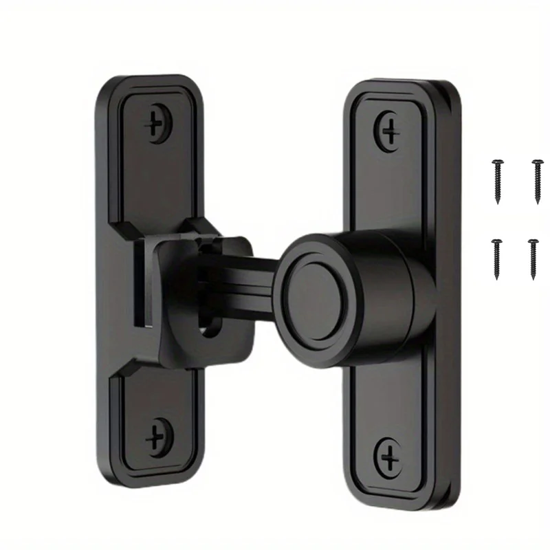 90° Barn Door Lock Heavy Duty Sliding Barn Door Latch Lock Bolt 90 Degree Flip Gate Latch Wine Cabinet Closet Right Angle Lock