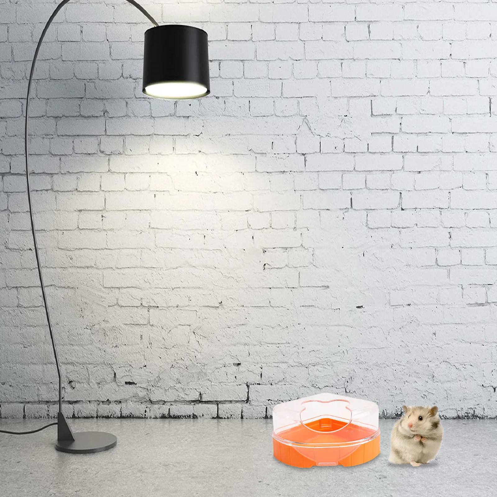 

Cute Bathroom Transparent Plastic Bathtub Small Pet Bath Basin Breathable Odorless Bath Room Pet Hamster