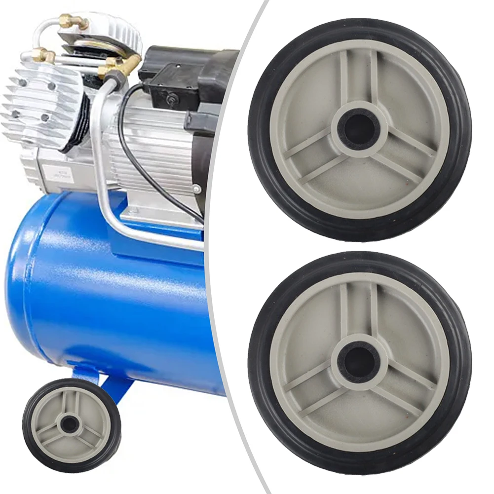 2 Pcs Air Compressor Caster Wheel Replacement Absorption Non-Slip 4Inch Shockproof Air Compressor Small Air Pump Casters