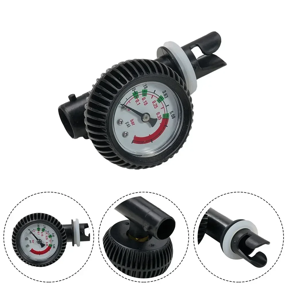 Air Pressure Gauge Psi Barometer Pressure Gauge Thermometer Air Valve For Inflatable Boat Kayak PVC Pressure Gauge Air Thermomet