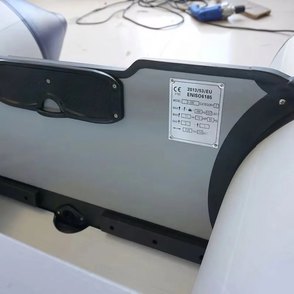 Floating Inflatable Boat Customized Inflatable Rowing Boat Rigid Aluminium Boat With Air Mat Floor