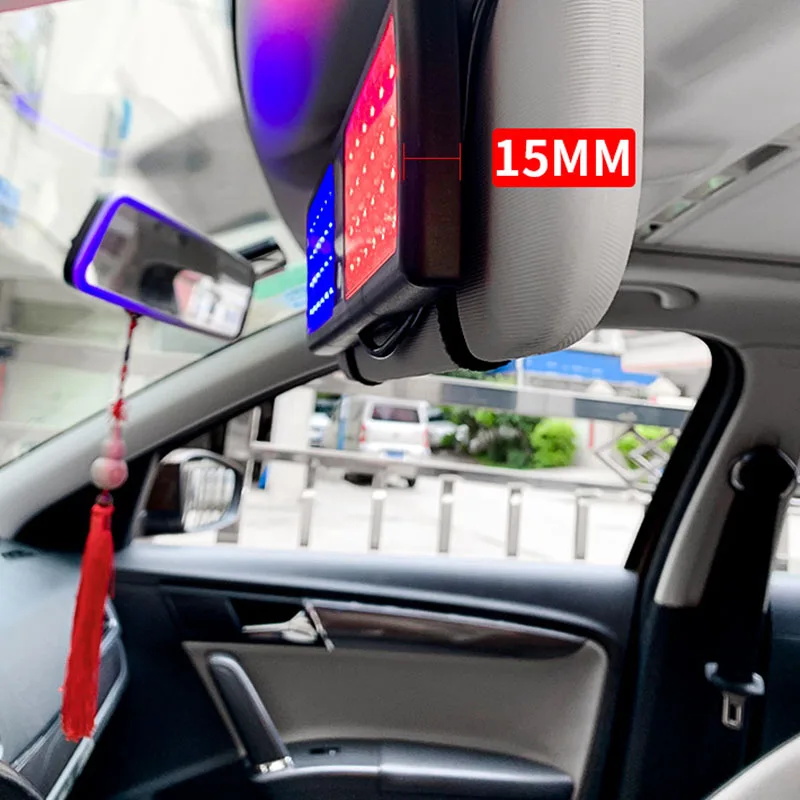 KOOJN parasol LED para coche, Flash de explosión y luz estroboscópica en el interior del coche, advertencia para apertura de carretera, luz de contraataque de haz alto