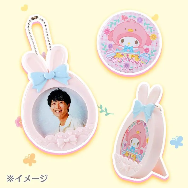 Sanrio Easter Photo Display Stand Pendant Bunny Kuromi Mymelody Cinnamoroll Pochacco Bracket Pendant Keychain Figures Toys Gift