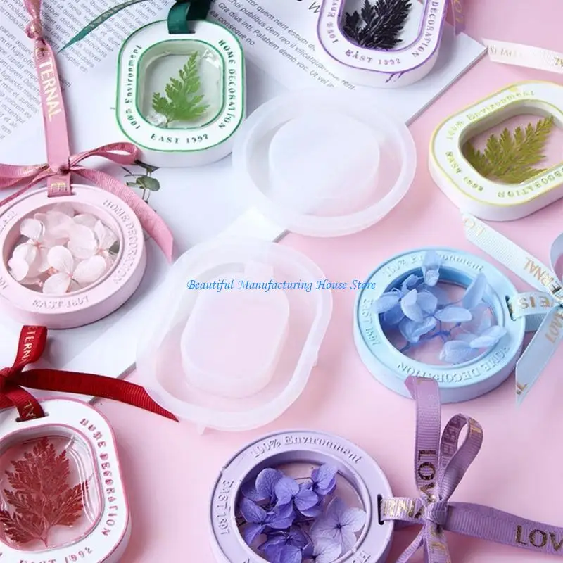 

E56A DIY Ornament Silicone Mold Epoxy Resin Crafting Mould Pendant Ddecor