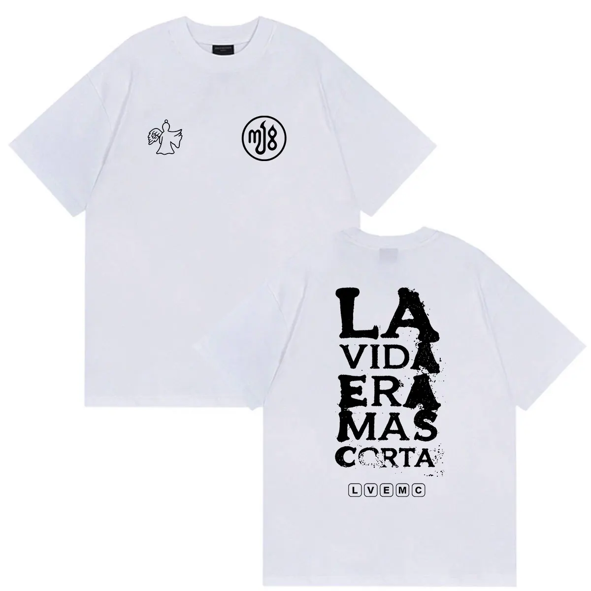 Milo J La Vida Era Mas Corta LVEMC Tour 2026 T Shirt Men's Women Summer Fashion Clothing T-shirts 100% Cotton Oversized T-shirt
