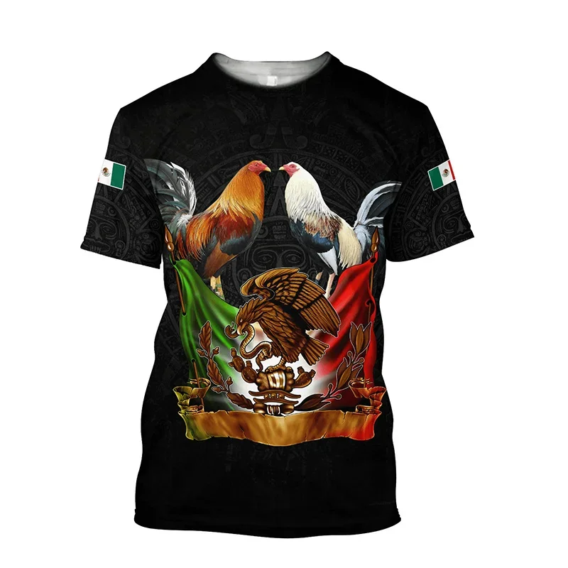 

Fashion 3D Funny Farm Rooster Printed T-shirt Rooster Fight T Shirt for Men Top Tee Shirts Harajuku Womens Clothing Short Sleeve