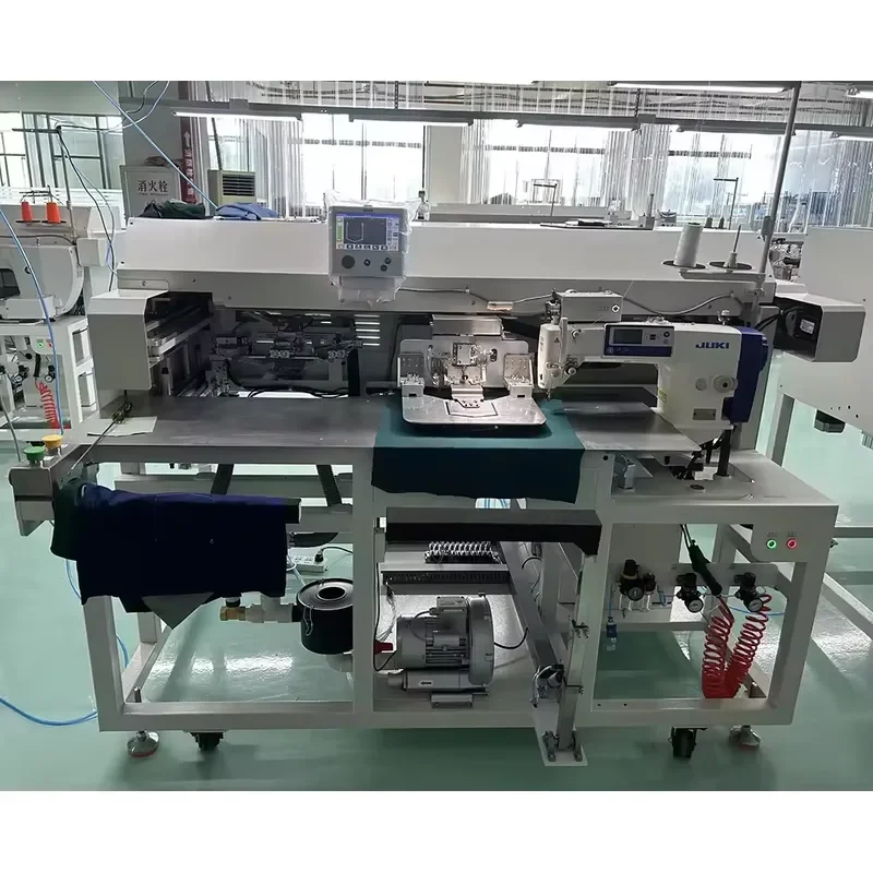 JUKI Fully Automatic No-Iron Pocket Setter - CNC Industrial Sewing Machine for Jeans & Shirts - 3200 SPM High Productivity
