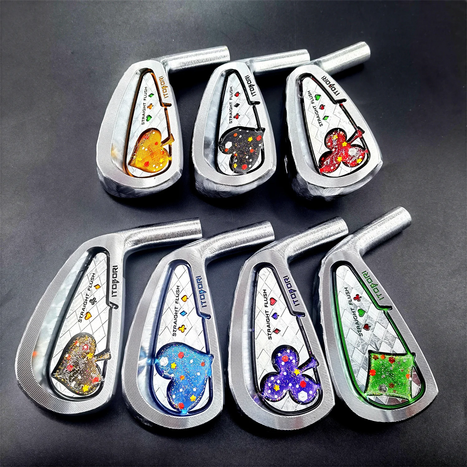 Poker Golf Irons with Shaft and Grips , 4.5.6.7.8.9.P, S20C, Soft Iron Forged, 2024 Golf Clubs, 7Pcs