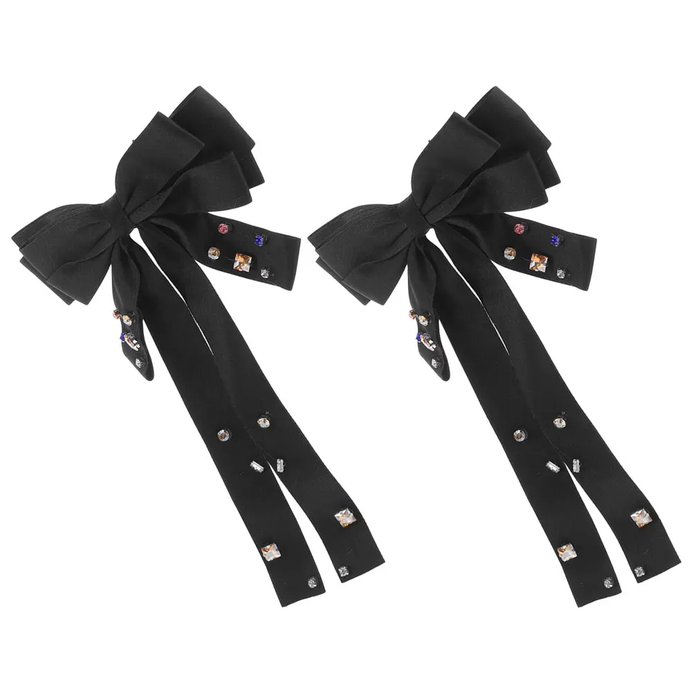 

2Pcs Hairpin Bows Large Ponytail Clips French Barrette Ribbon Bow Hair Accessories for Girls Soft Material Hairstyle Daily Use