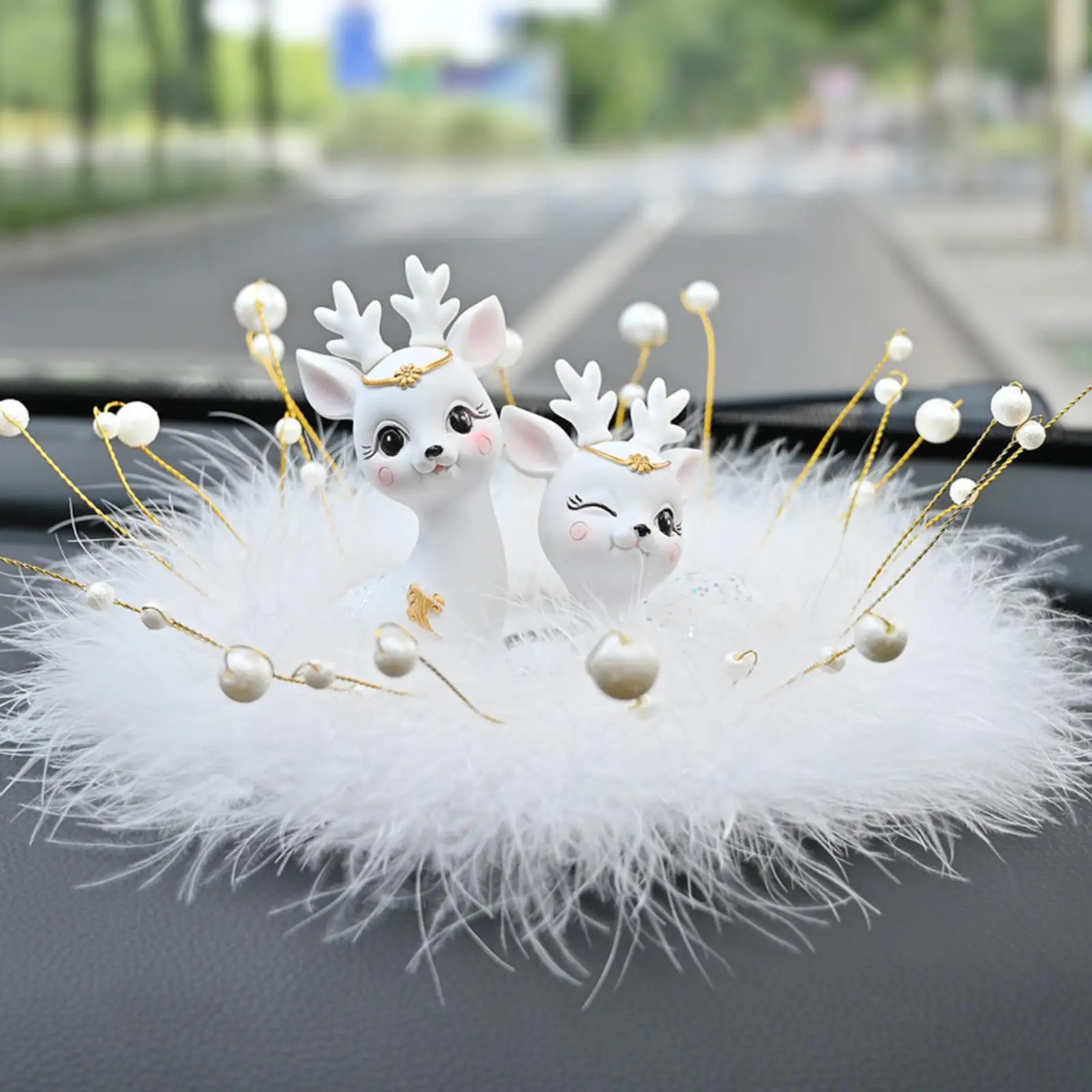 Sitting Standing Deer Statues Decor Resin Figurines Ornament Sculpture for Home Office Bedroom Shelf Bookshelf Tabletop Nordic