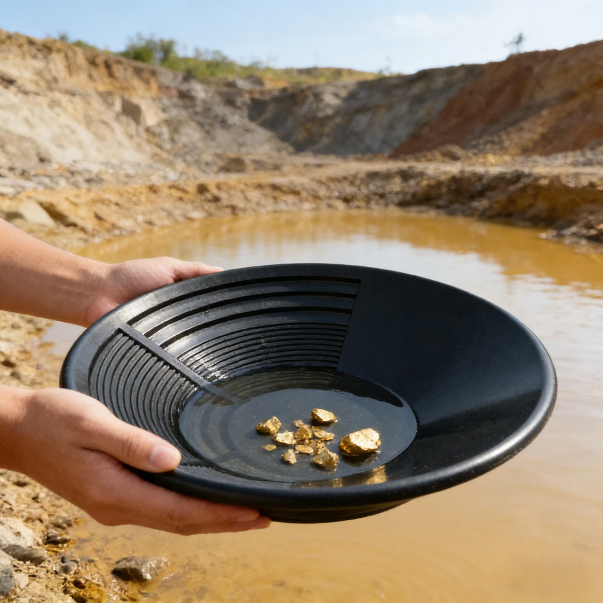 Plastic Gold Pan Nugget Panning Mining Prospecting Basin River Wash Gold Sifting Classifier Dredging Equipment For Gold Mining