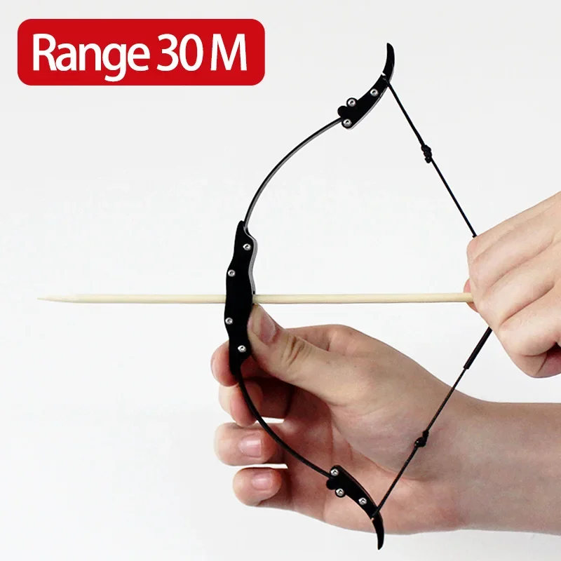 Powerful Mini carbon plastic Bow range 30m Outdoor Sports Archery Arrow Shooting Recurve Bow Pocket Bow Outdoor Hunting Sports