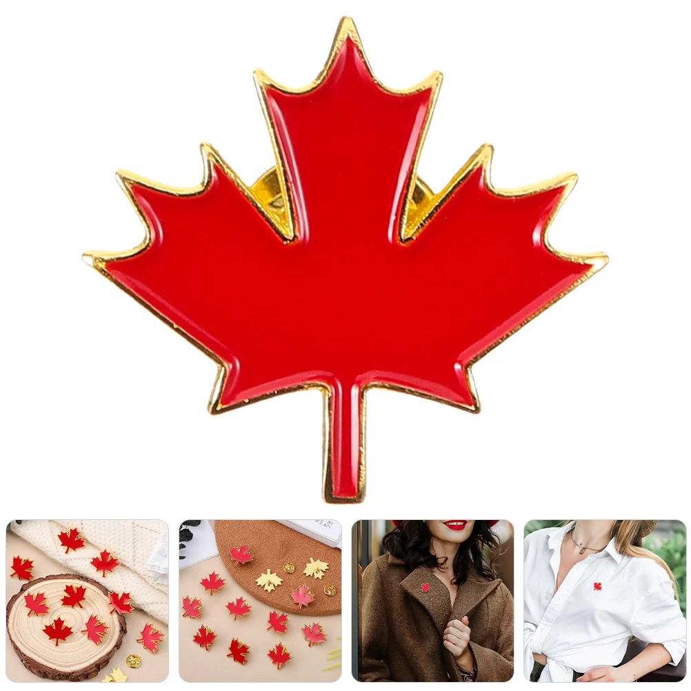 

40Pcs Maple Leaf Brooch Pin Metal Badge Canada Day Autumn Leaf Lapel Accessories for Hats Scarves Sweaters Coats