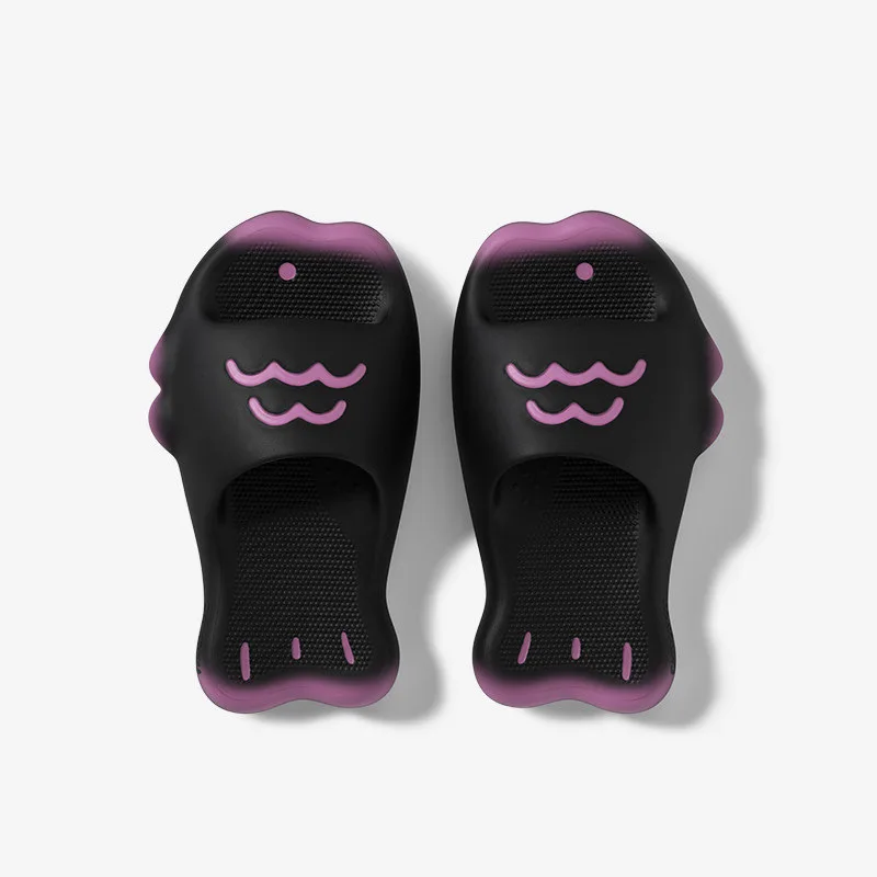 

New funny toast fish slides shoes women's adorable indoor couple slippers woman home shoes plus size 45 bathroom shower slipper