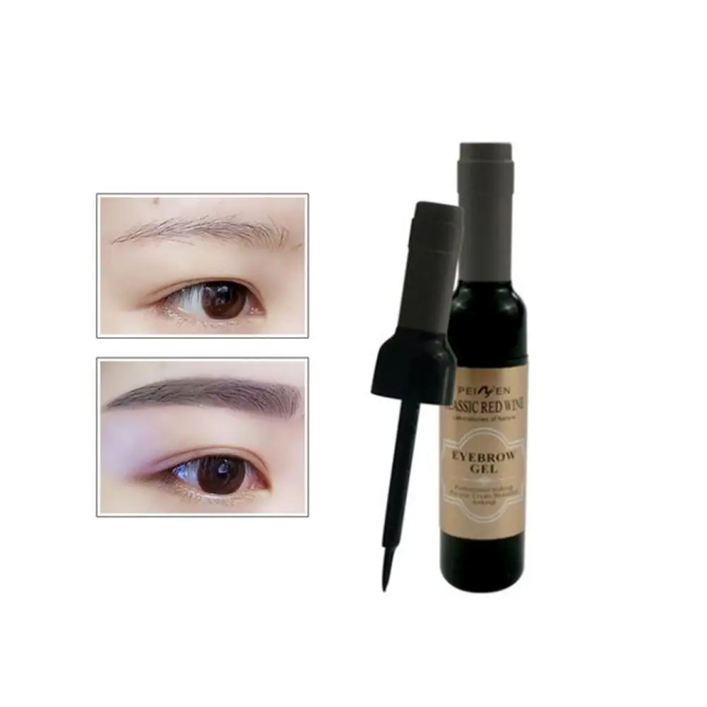 Peel Off Eyebrow Tattoo Gel สีดํากาแฟสีเทาสีแดงไวน์ Eyebrow Gel Eye Dye Brow Tattoo กันน้ํา Off Tint Brow Tattoo Peel N0J5