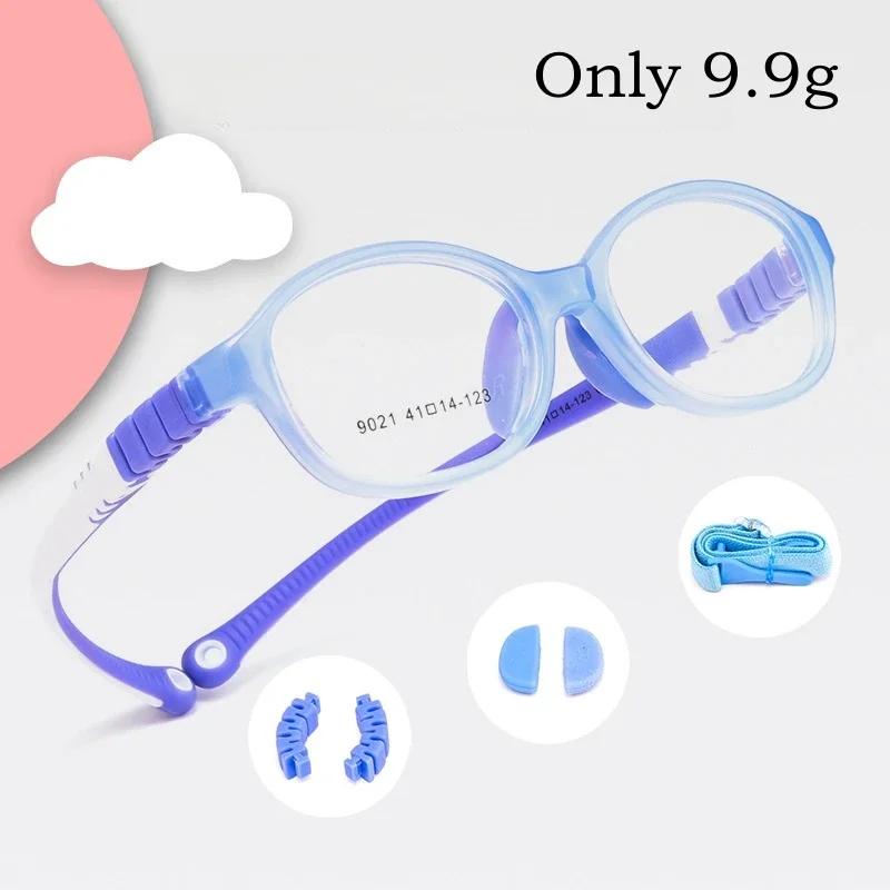 Ultra Light Fashion TR90 Kids Eyewear Small Soft Silicone Optical Prescription Eyeglasses Myopia Hyperopia Frame Boy Girl 21E