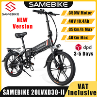 Original EU STOCK SAMEBIKE 20LVXD30-II Updated Version Electric Bike 350W Motor 35KM/H 48V10Ah Smart Folding Bicycle