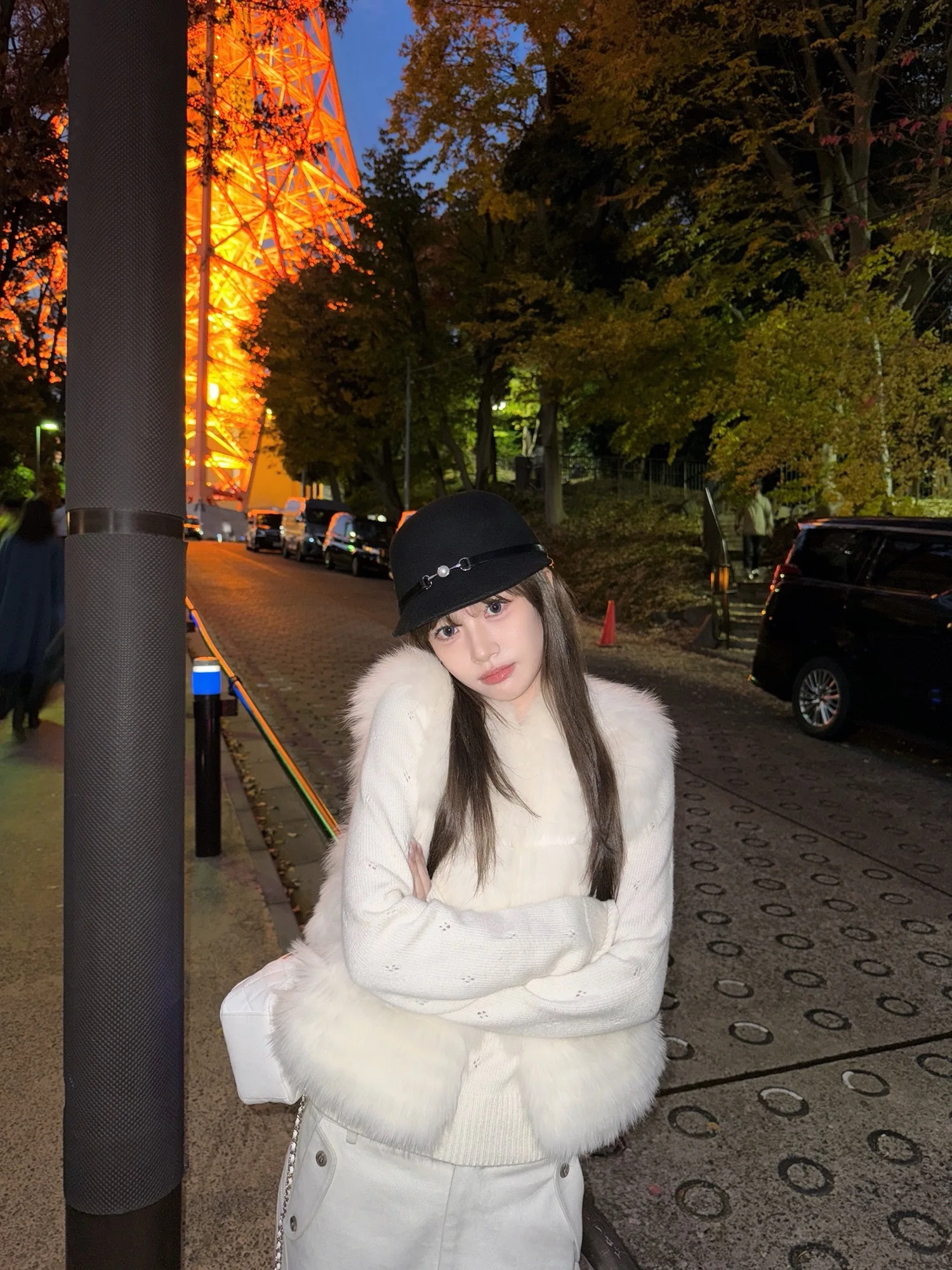 

A-Class Fur Vest Women's Gentle Sle Svel Outerwear CEEYOU Saga Series Car Strip Fur Coat ort Length V-Ne