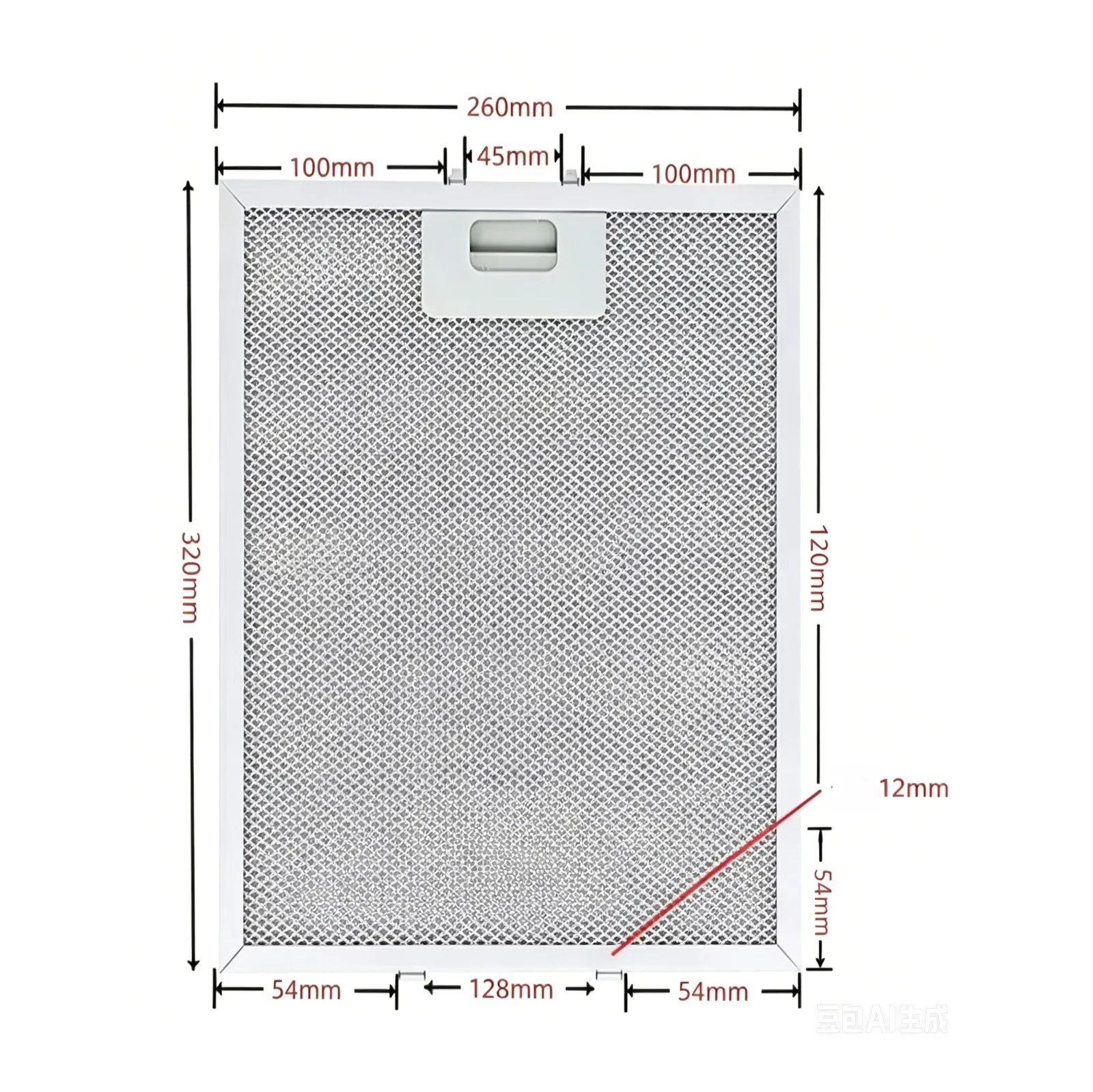 3pcs For Westinghouse Rangehood Filter 260mmx 320mm Four layers Aluminium Silver