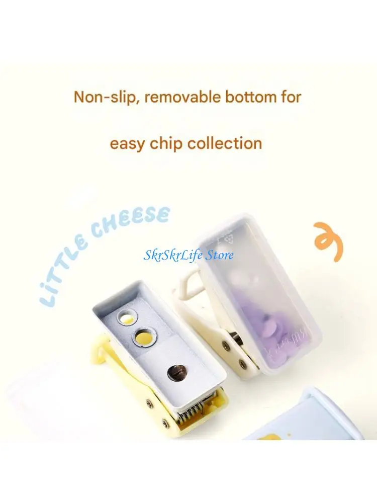 E65E Handheld Paper Punches 1/4Inch 6MM Single Hole Puncher Tool 6 Sheets Capacity