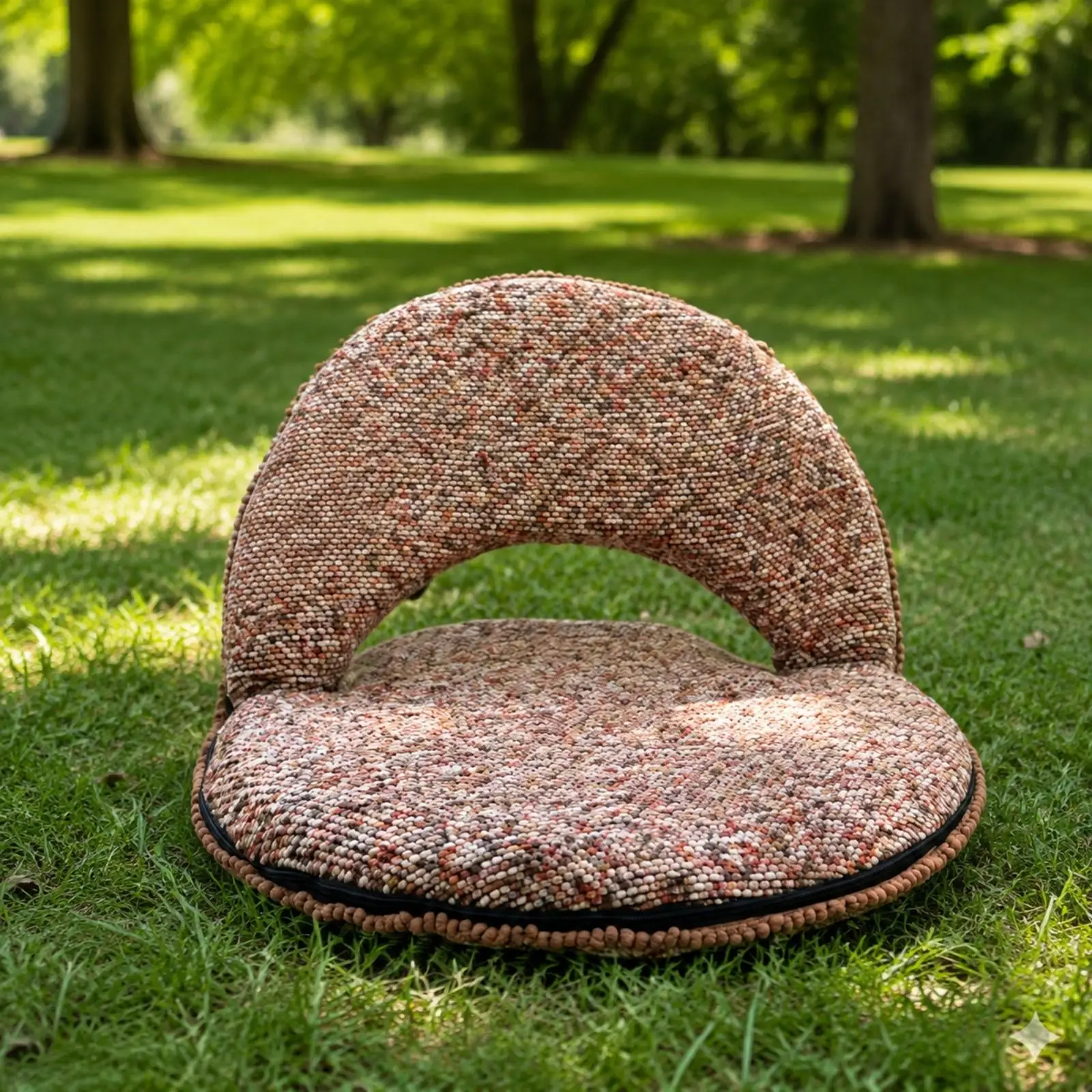 Foldable Outdoor Floor Seat with Backrest for Picnic Beach Concerts Portable Oxford Cloth Cushion Chair for Indoor Casual