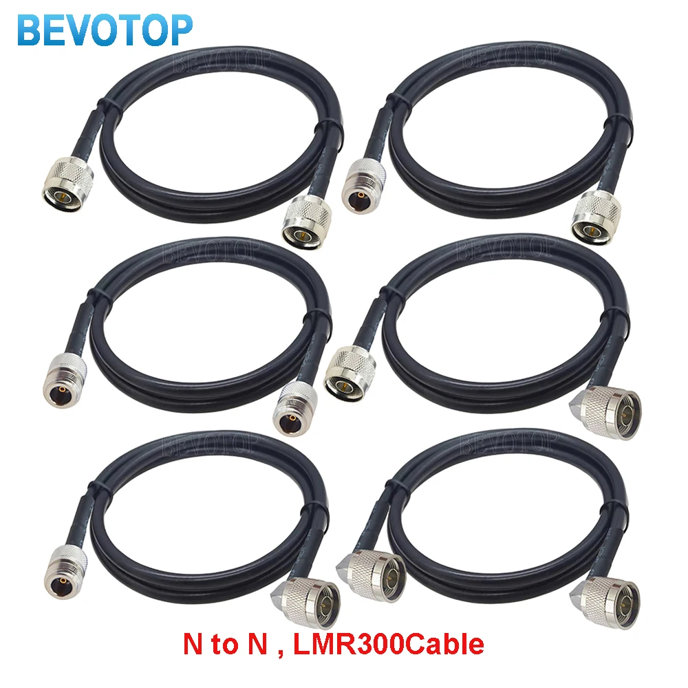 1Pcs LMR300 Cable Low Loss RF Coaxial 50-5 Jumper N Type N Male to N Male / N Male to N Female 15CM~30M BEVOTOP