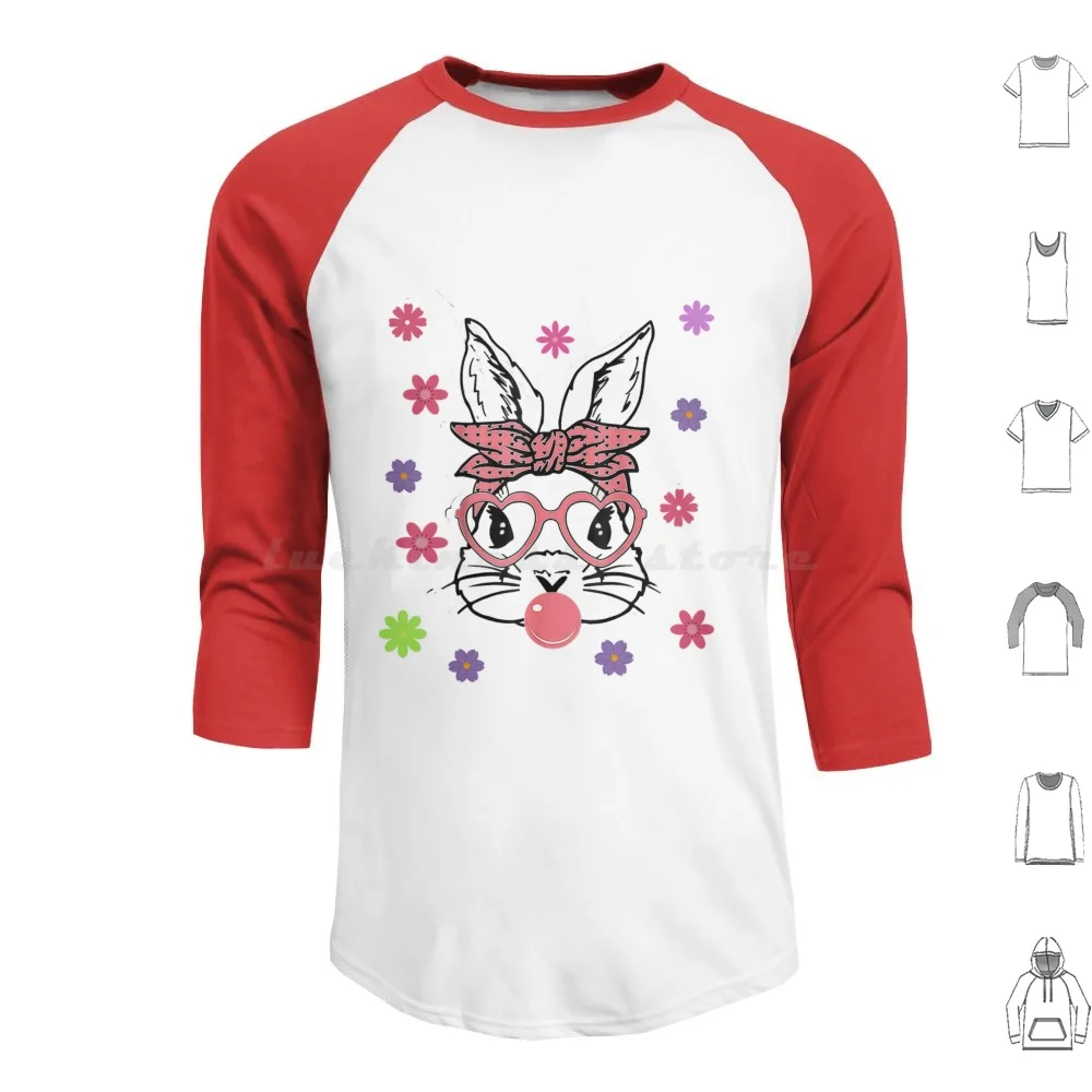 Easter Bunny Shirt , Cute Bunny With Bandana Glasses Bubblegum Shirt , Rabbit Bandana Glasses Shirt , Easter Rabbit Bandana