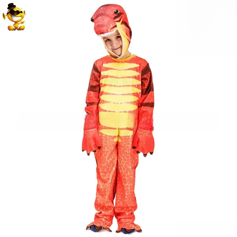 Fsia de Dinossauro Infantil acão para Festa de loween Fsia de Interpretação Infantil Traje Tradicional Chinês