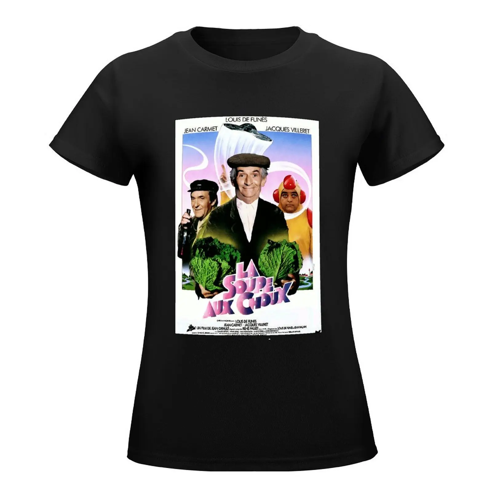 Vintage Soupe Choux The Cabbage Soup 1981 Classic Louis De Funes Comedy Movie Poster T-Shirt