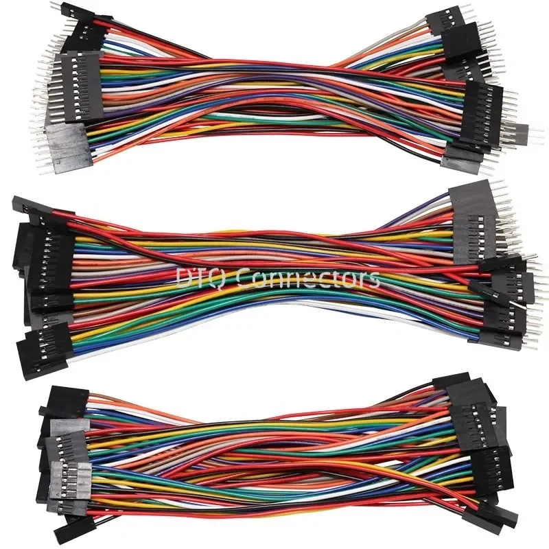 10pcs 2.54mm Pitch Line Female / Male 2p 3p 4p 5p 6 7 8 10 12 Pin Cable Connector Jumper Cable Wire 10cm/20cm/30cm