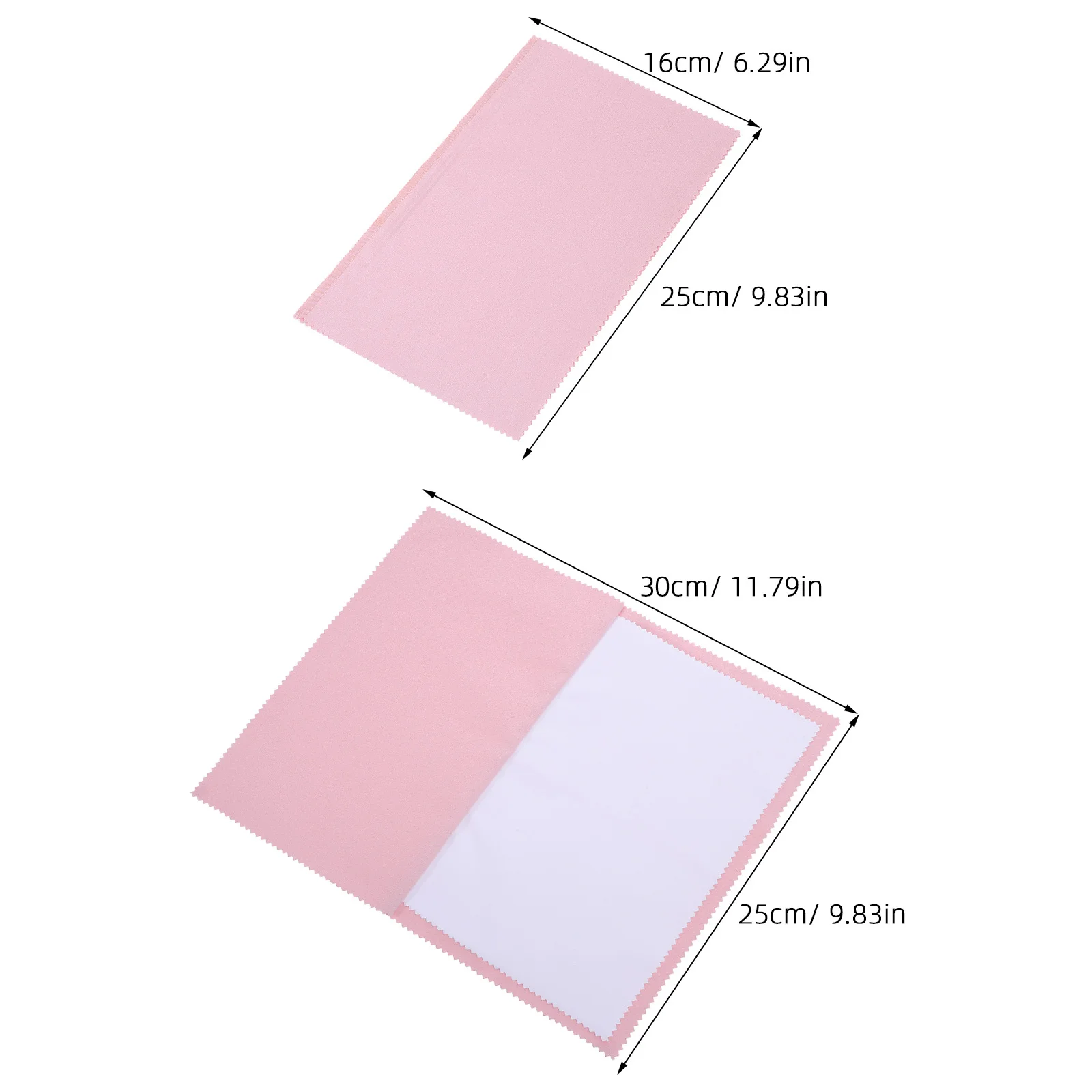 2 قطعة تنظيف الملابس 4-Layer 25X15 سنتيمتر الفضة تلميع القماش لإزالة تشويه ساعة الذهب والمجوهرات الأنظف مناديل قابلة لإعادة الاستخدام دائم