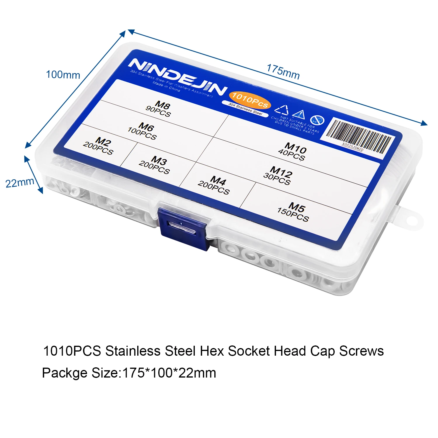 620/1010Pcs Platte Ring Set Rvs M2 M3 M4 M5 M6 M8 M10 M12 Ring Pakking Set vlakte Ringen Metalen Washer Assortiment Kit