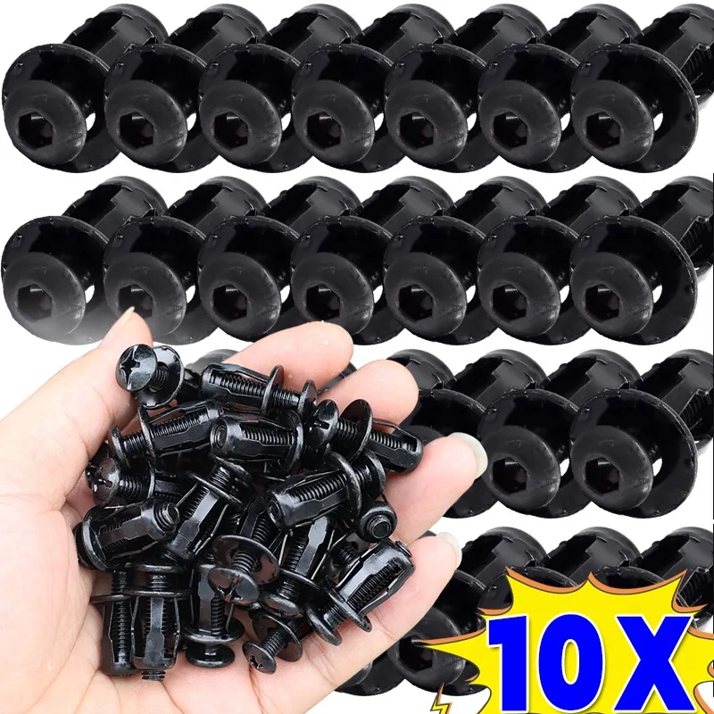

M4 M5 M6 Гайки с домкратом Металлическая форма лепестка Заклепка Гайка Комплект болтов Расширительные анкеры Замок зажима для автомобильного номерного знака 5/10 шт.