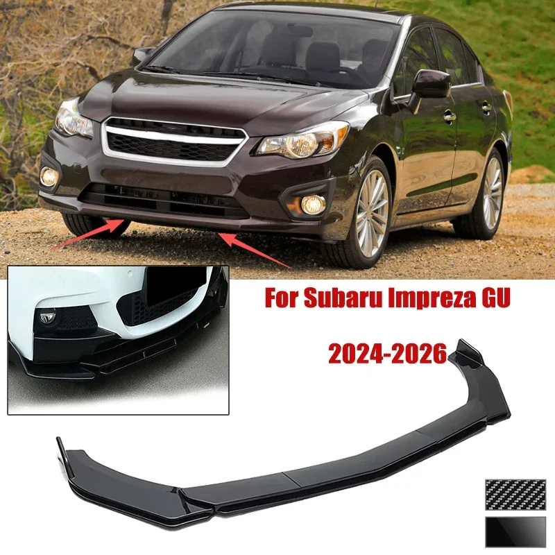 5pcs Front Bumper Shovel For Subaru Impreza GU 2024-2026 Spoiler Front Bumper Deflector Anti Scratch Protection Device