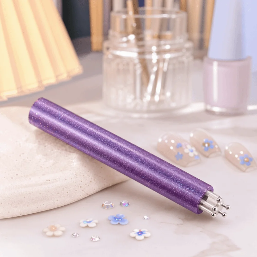 DIY Tools Multi-purpose Nail Art Dotting Pen 1.8mm Tip Glitter Handle Rhinestones Pen Flower Design Nail Art Tools Nail Art