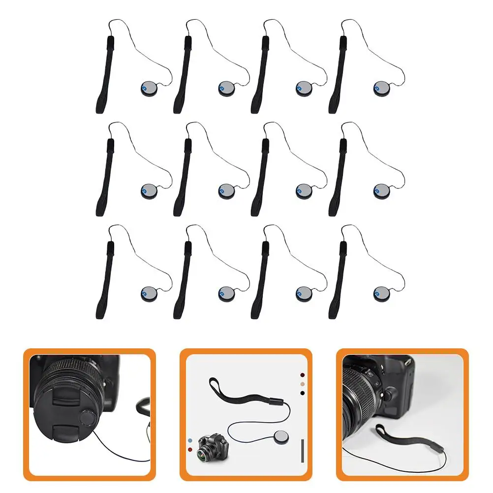 20 Pcs Camera Lost Rope Secure Lens Cap Adhesive Elastic Bands for SLR Compact Safety Strap Practical