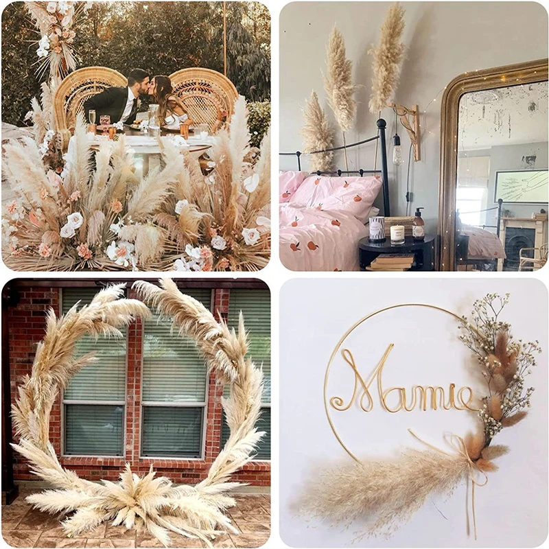 Bohemian Dried Flowers for Wedding Decoration, Large Pampas Grass, Natural, Country Gift, Party, Home Decor, 5Pcs, 10Pcs