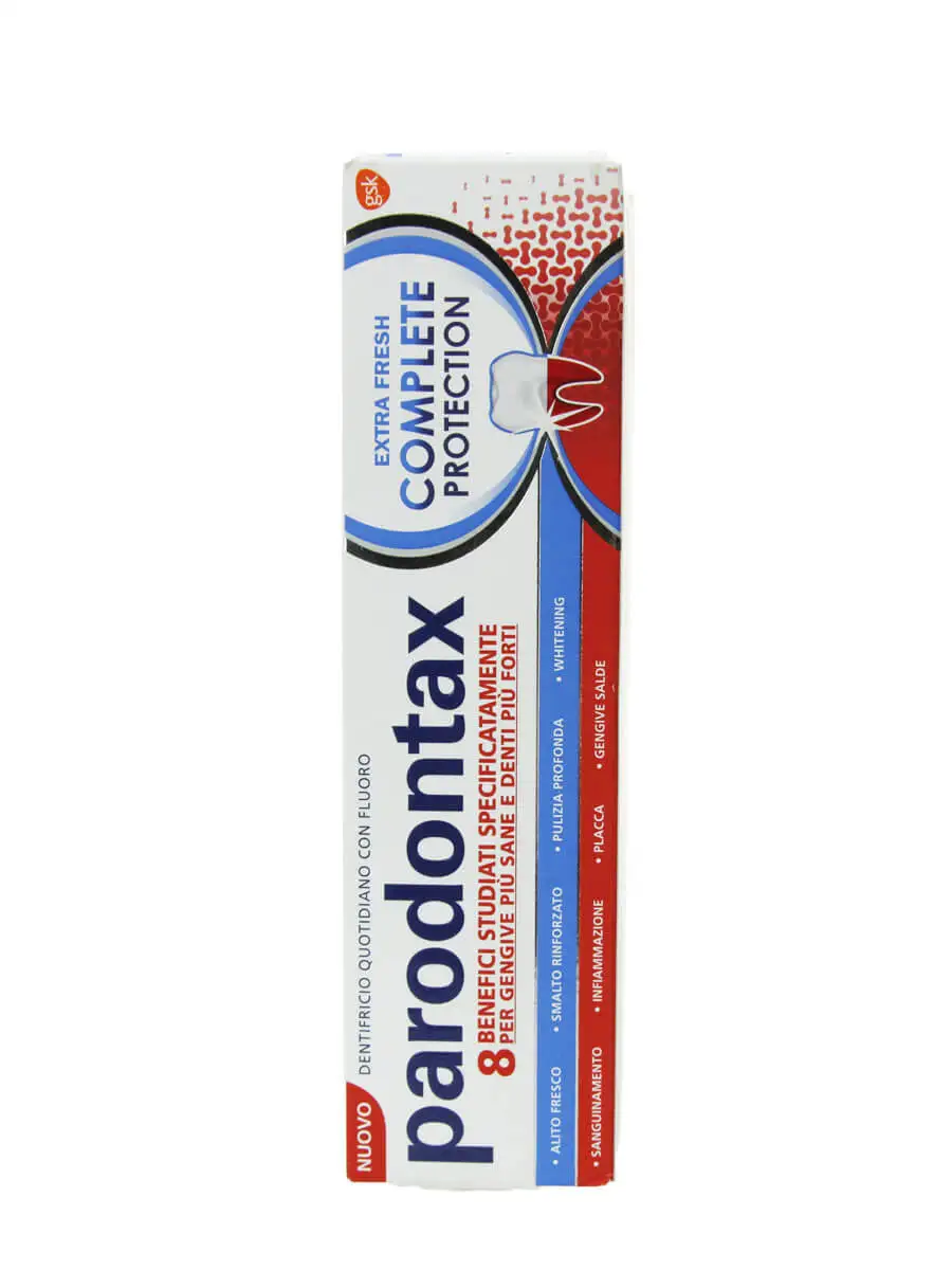 Extra fresh 75 ml full protection Paradontax-fluoride toothpaste with 8 benefits for healthy teeth and furts