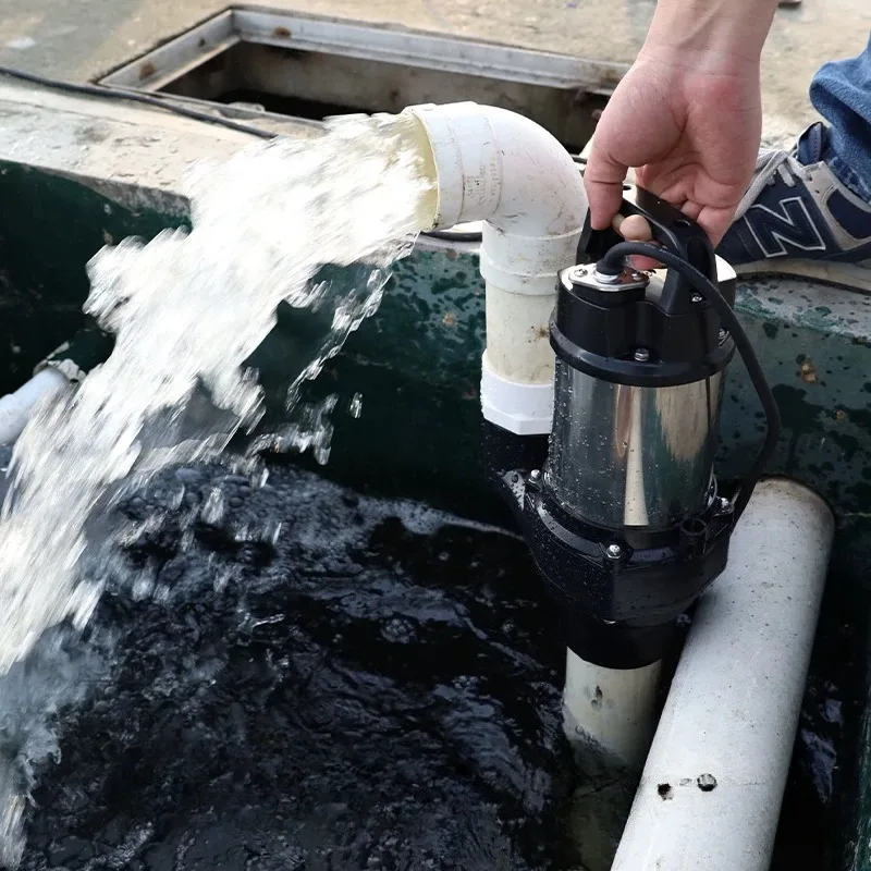 Water Pump Fish Pond Suction Pump Large Flow Submersible Pipe Bottom Suction Koi Pond Drain Pump