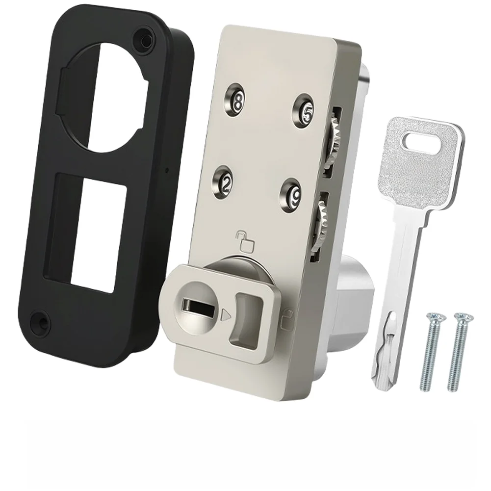 Zinc Alloy Door Lock with 4 Digit Combination for Office For Cabinets Furniture Backup Key and Reinforced Structure