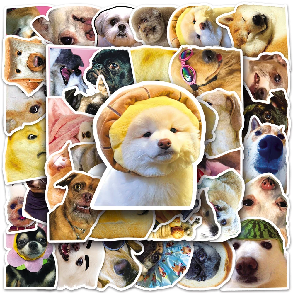 10/30/50PCS Cute Animal Dog Meme Graffiti Stickers Laptop Phone Motorcycle Skateboard Luggage Car Waterproof Sticker Kids Toy