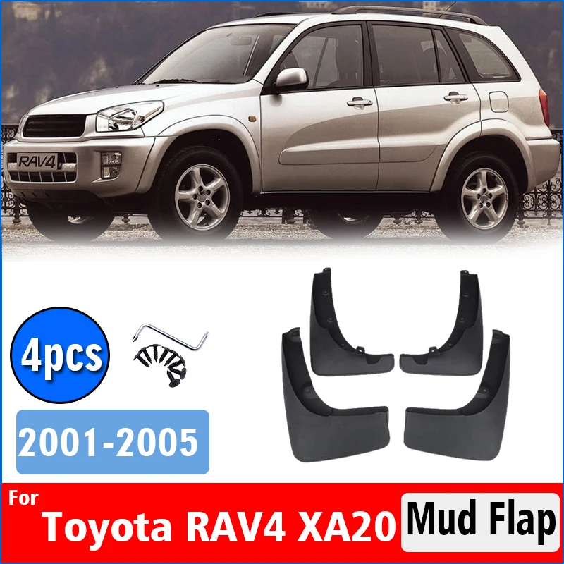 

2001 2002 2003 2004 2005 Mudguard FOR Toyota RAV4 XA20 Mud Flap Guards Splash Mudflaps Car Accessories Mudguard Front Rear 4pcs