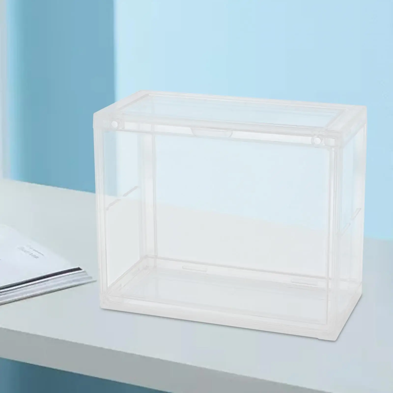 

Acrylic Display Case Clear Clear Storage Box Organizer for Mini Toys, Collections Mini Figures Toys Rock Stone Mini Figures