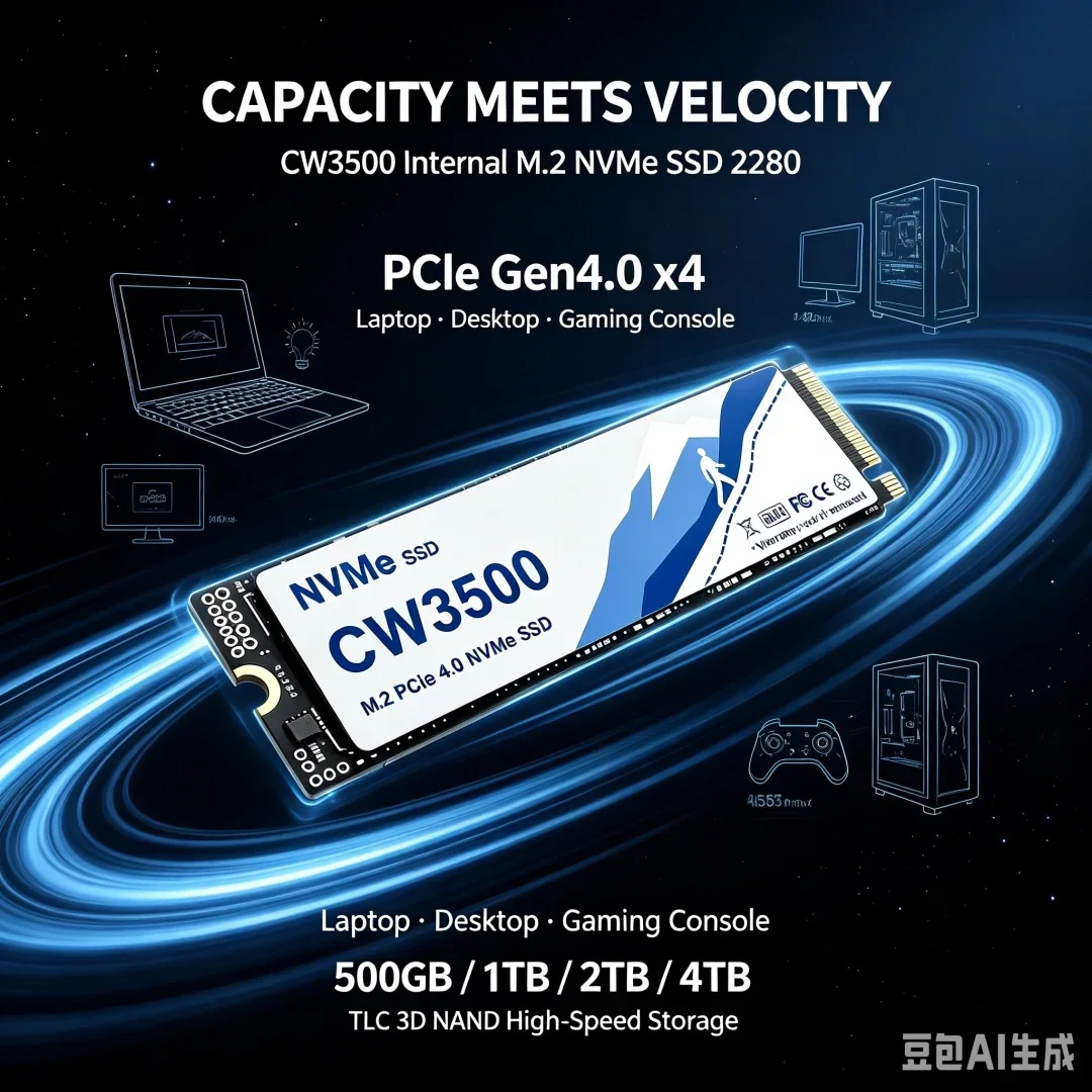 2026 New CW3500 M.2 NVMe SSD 500GB 2TB 4TB PCIe Gen4 High Performance Internal Drive Storage Upgrade For PS5 Desktop Laptop
